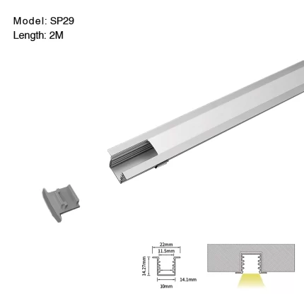 DUXERIT Aluminium Channel L2000×22×14.27mm - SP29-Recessed DUXERIT Channel--01