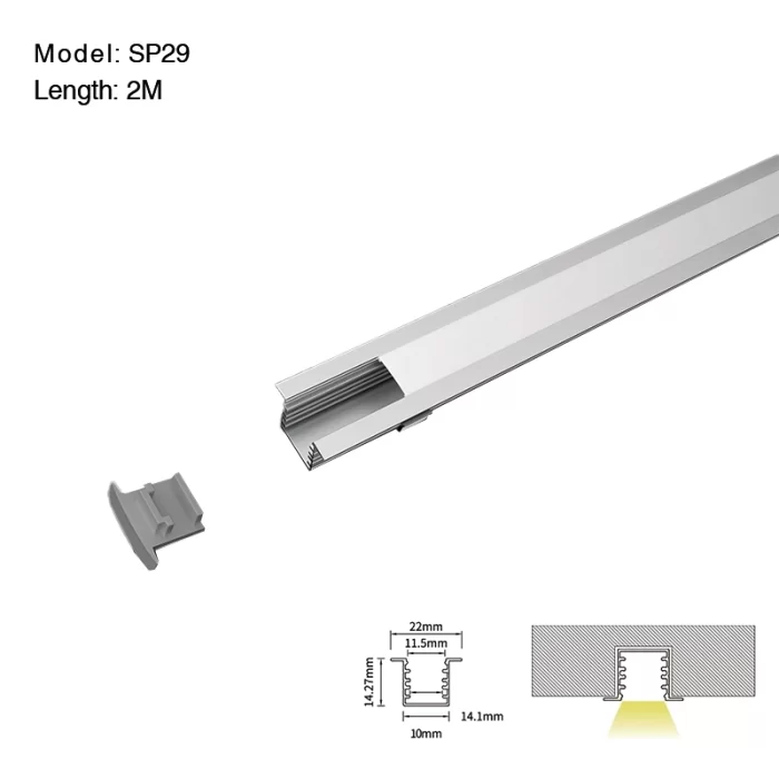 LED Aluminum Channel L2000×22×14.27mm - SP29-LED Aluminum Channel--01