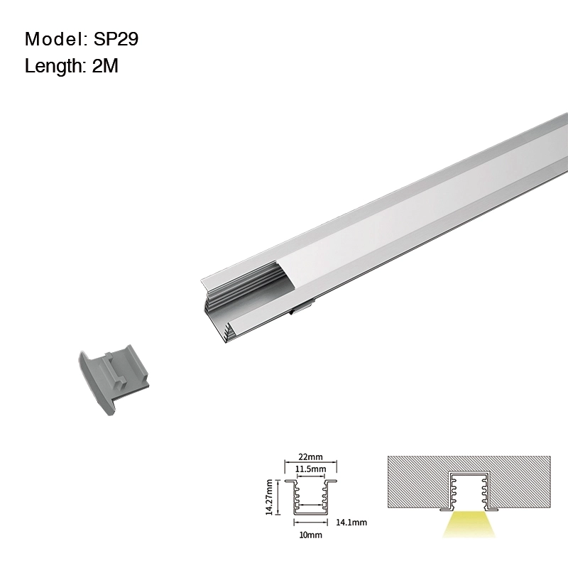 LED Aluminum Channel L2000×22×14.27mm - SP29-LED Profile--01
