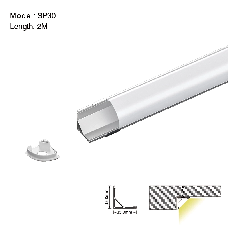 LED Profile L2000×15.8×15.8mm - SP30-Surface Mount LED Channel--01