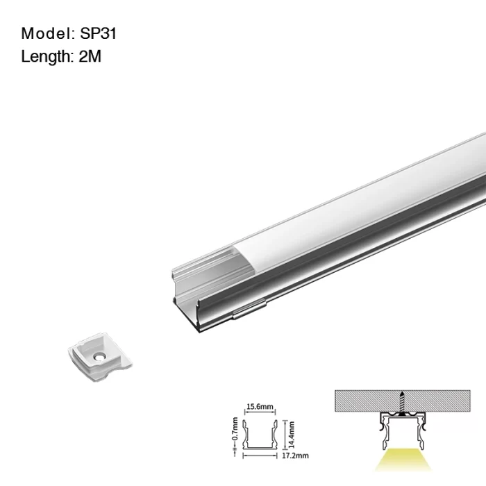 LED Aluminum Channel L2000×17.2×14.4mm - SP31-Ceiling LED channel--01