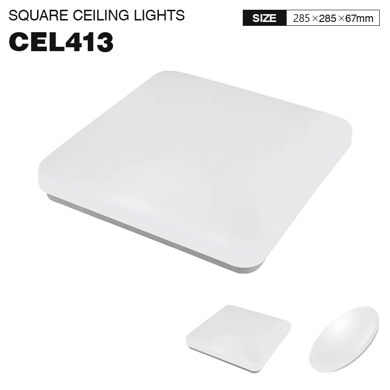 CEL413 - 3000K 20W IP44 Square White - Ceiling LED Lights-Modern Ceiling Lights--01