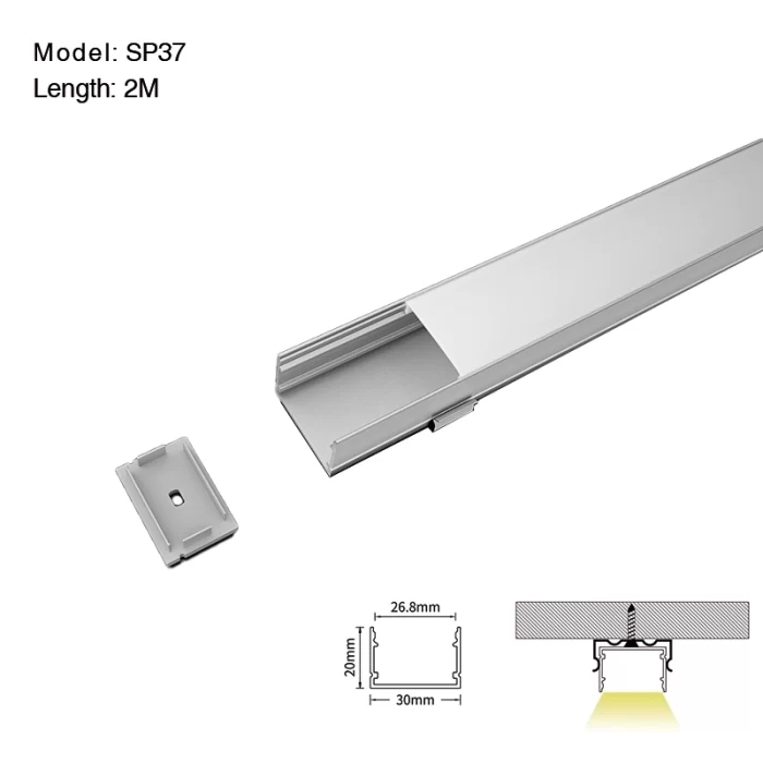 LED Aluminum Channel L2000×30×20mm - SP37-Borderless Recessed LED Channel--01(3)