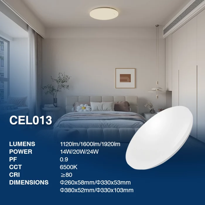 CEL0013 - 3000K 14W Round White - Ceiling Lights-Office Lighting--02