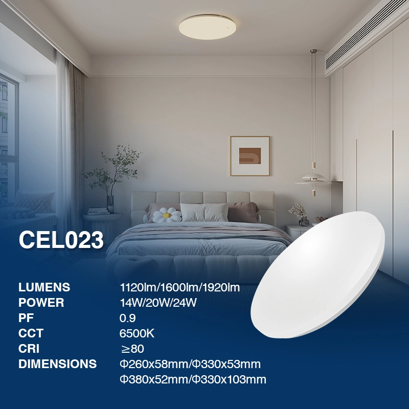 CEL023 - 3000K 20W Okrągły Biały - Lampy sufitowe LED - Lampa sufitowa łazienkowa - 02