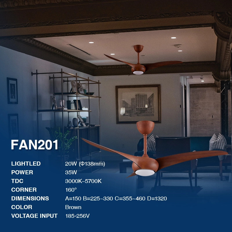 Ceiling Fan Light 35W Ac 220-240V 50/60Hz 3000-5700k Beam Angle 160° - 52inch-Ceiling Fans With Lights--02