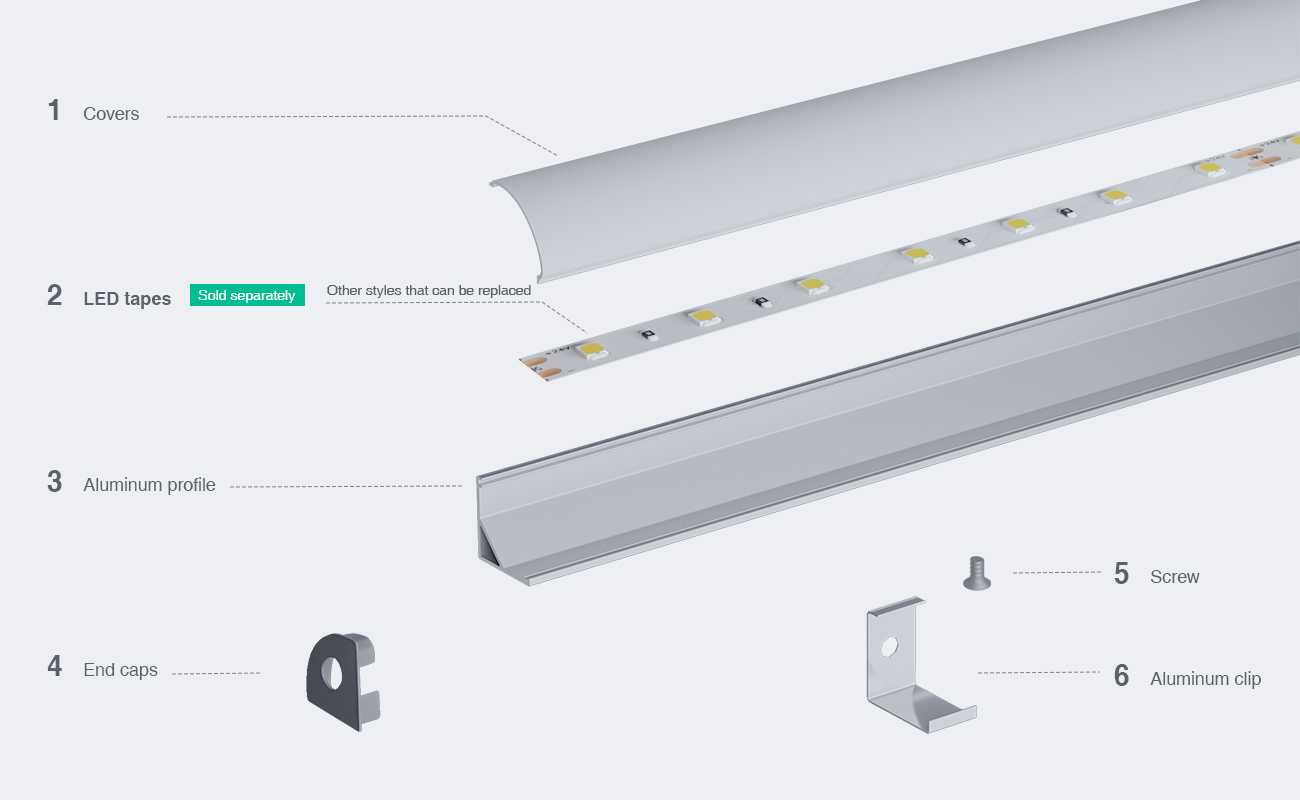 LED-profil L2000×15.8×15.8 mm - SP30-LED aluminiumskanal--03