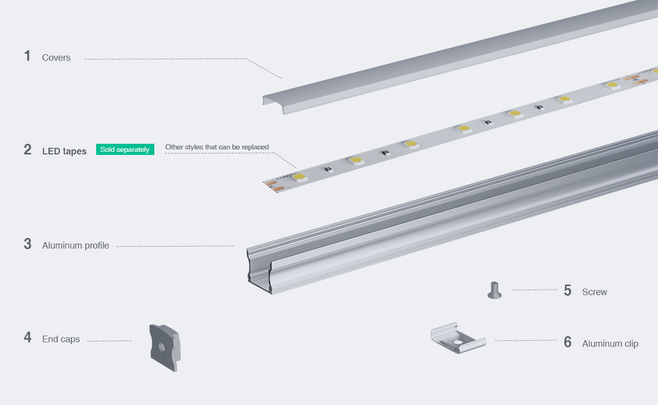 LED-Aluminiumkanal L2000×17.2×14.4mm – SP31-Borderless LED-Einbaukanal--03