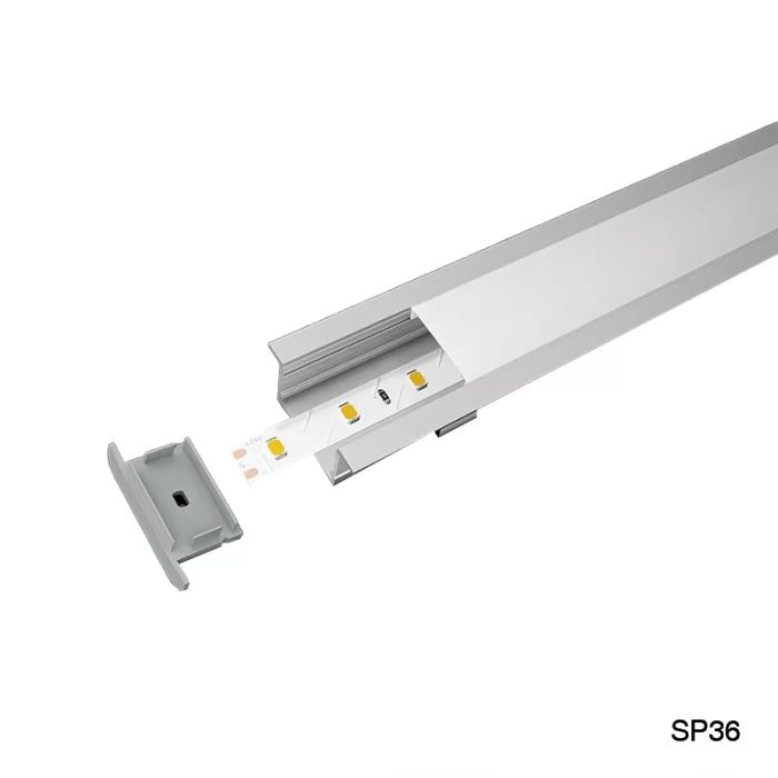 قناة LED للألمنيوم L2000×43×20mm - SP36 - قناة LED للسقف - 03
