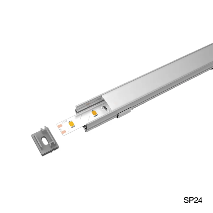 Canal LED en aluminium L2000 × 20 × 15 mm - SP24-Canal LED à montage en surface - 03