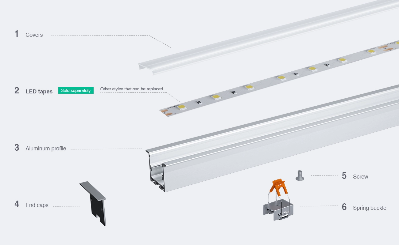 LED Aluminum Channel L2000×50×35mm - SP39-LED Profile--03