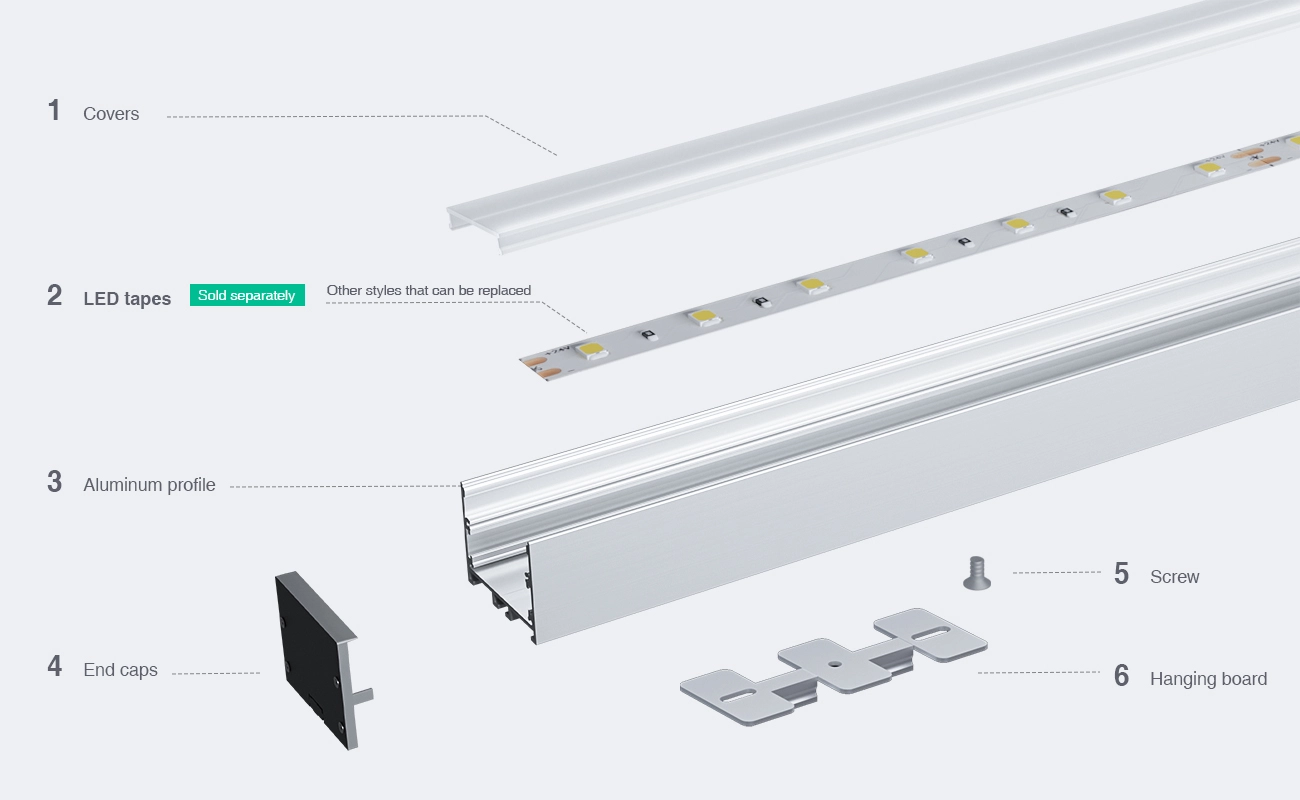 LED Aluminum Channel L2000×48.5×35mm - SP42-LED Profile--03