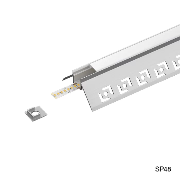 ملف تعريف LED L2000 × 47.3 × 22.6 مم - قناة LED زاوية SP48 - 03