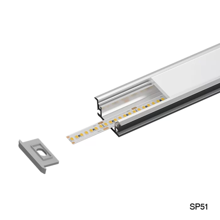 Светодиодный алюминиевый профиль L2000×27.1×11.3 мм - Алюминиевый канал SP51-LED--03
