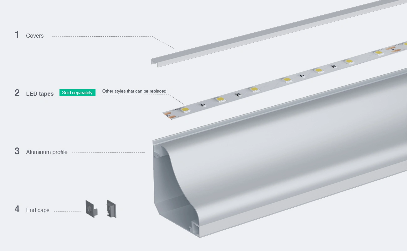 LED Channel L2000×69.1×69.1mm - SP56-LED Aluminum Channel--03
