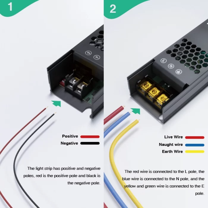 Alimentation pour éclairage LED - 200W/PF0.5/IP20/12V - Kosoom Alimentation SA08-LED-03