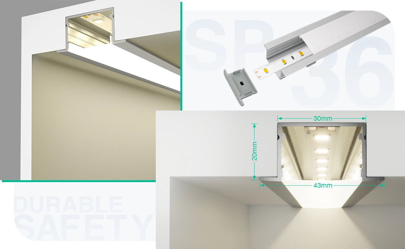 LED Aluminum Channel L2000×43×20mm - SP36-LED Profile--05