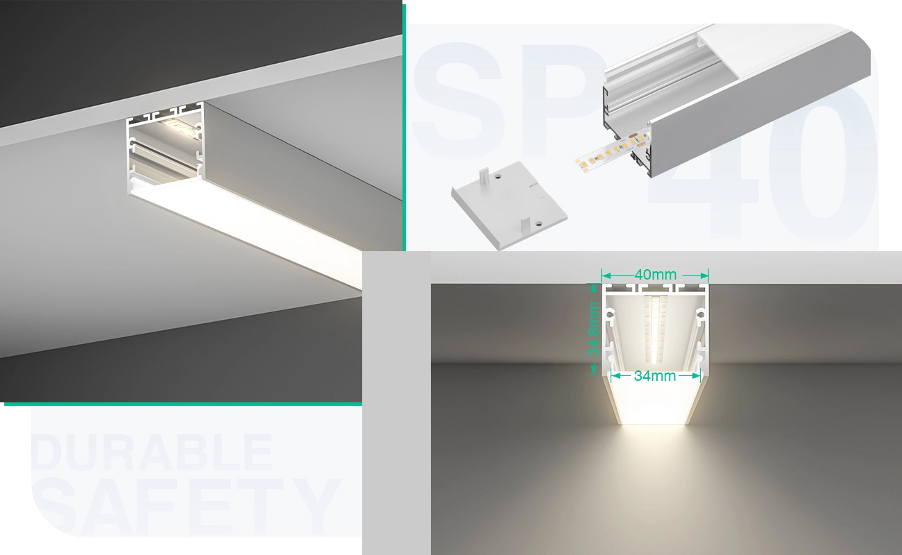 DUXERIT Aluminium Channel L2000×40×34.8mm - SP40-Superficiem DUXERIT Channel--05 23