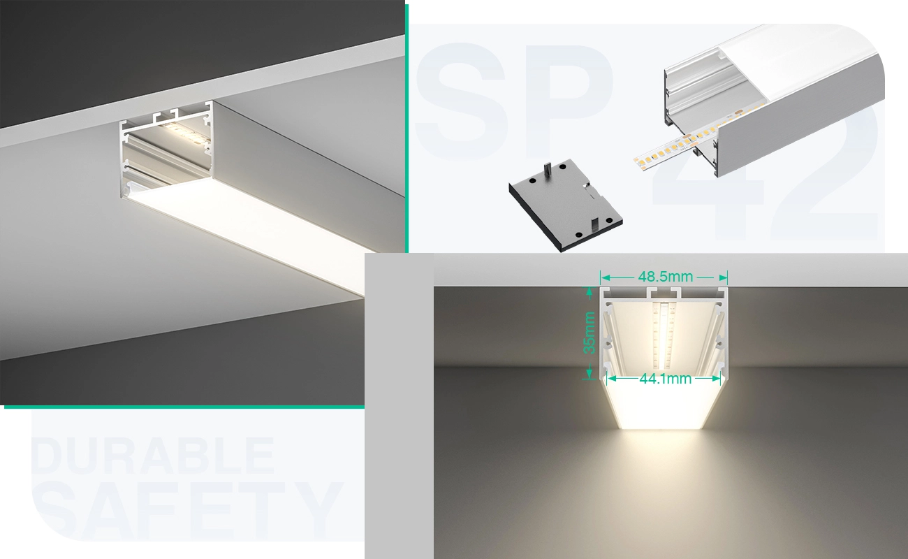 LED Aluminum Channel L2000×48.5×35mm - SP42-Surface Mount LED Channel--05