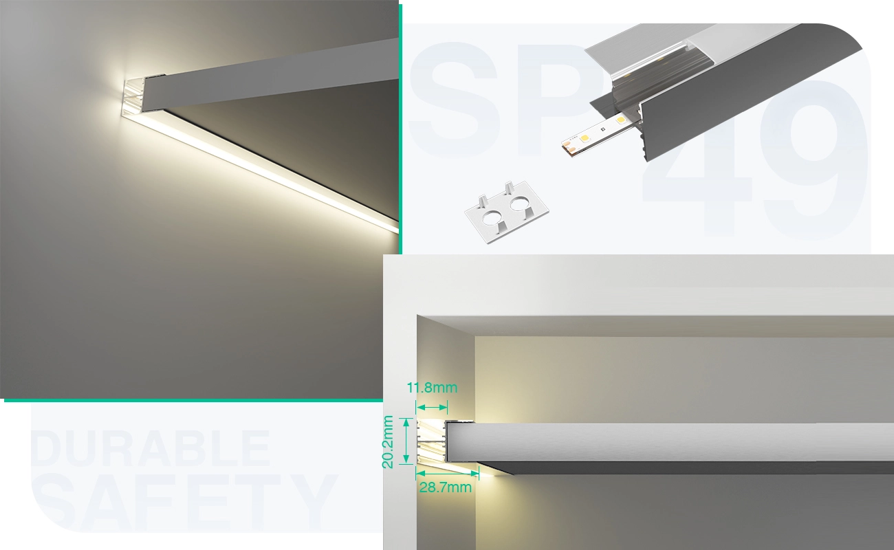 LED Aluminum Channel L2000×28.7×20.2mm - SP49-LED Profile--05