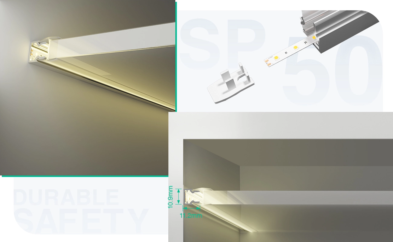 LED Aluminium Channel L2000 × 10.9 × 11.2mm - SP50-LED Profile--05