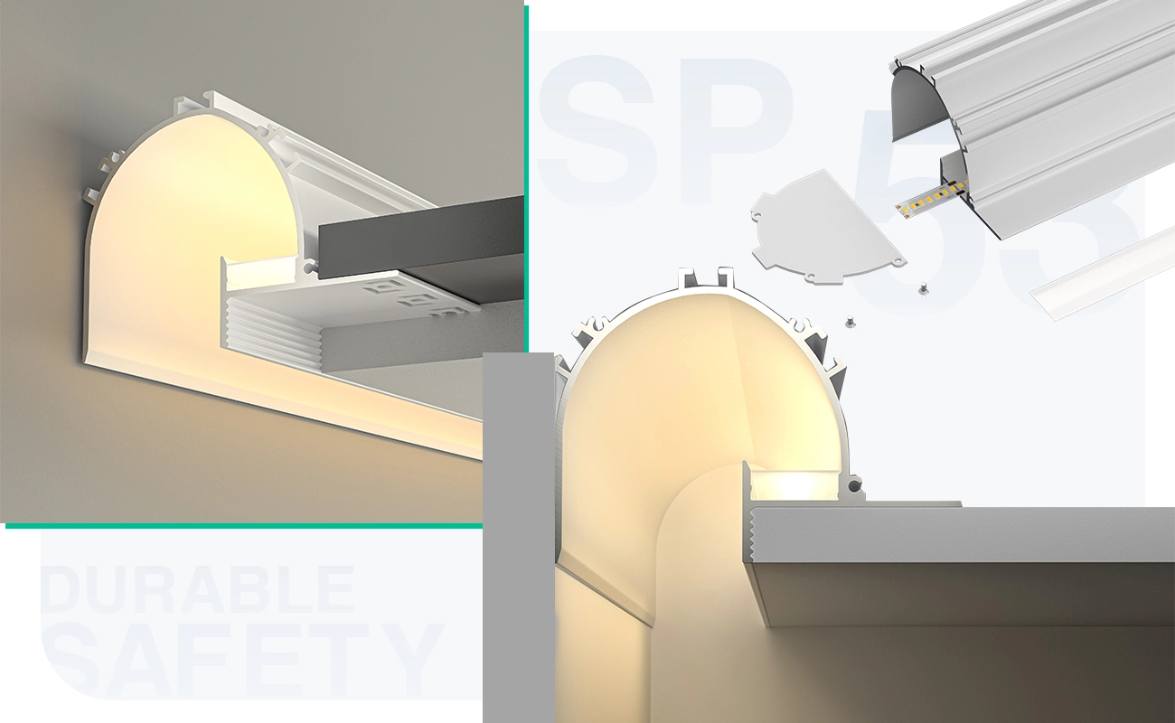 کانال LED L2000×95.5×70.1mm - SP53-LED Profile--05