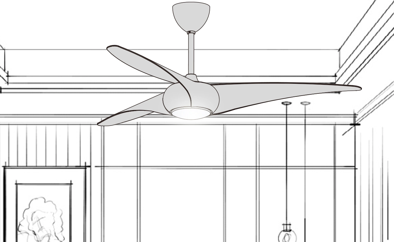 پنکه های سقفی با چراغ - Kosoom FAN201-پنکه سقفی مشکی با نور--05