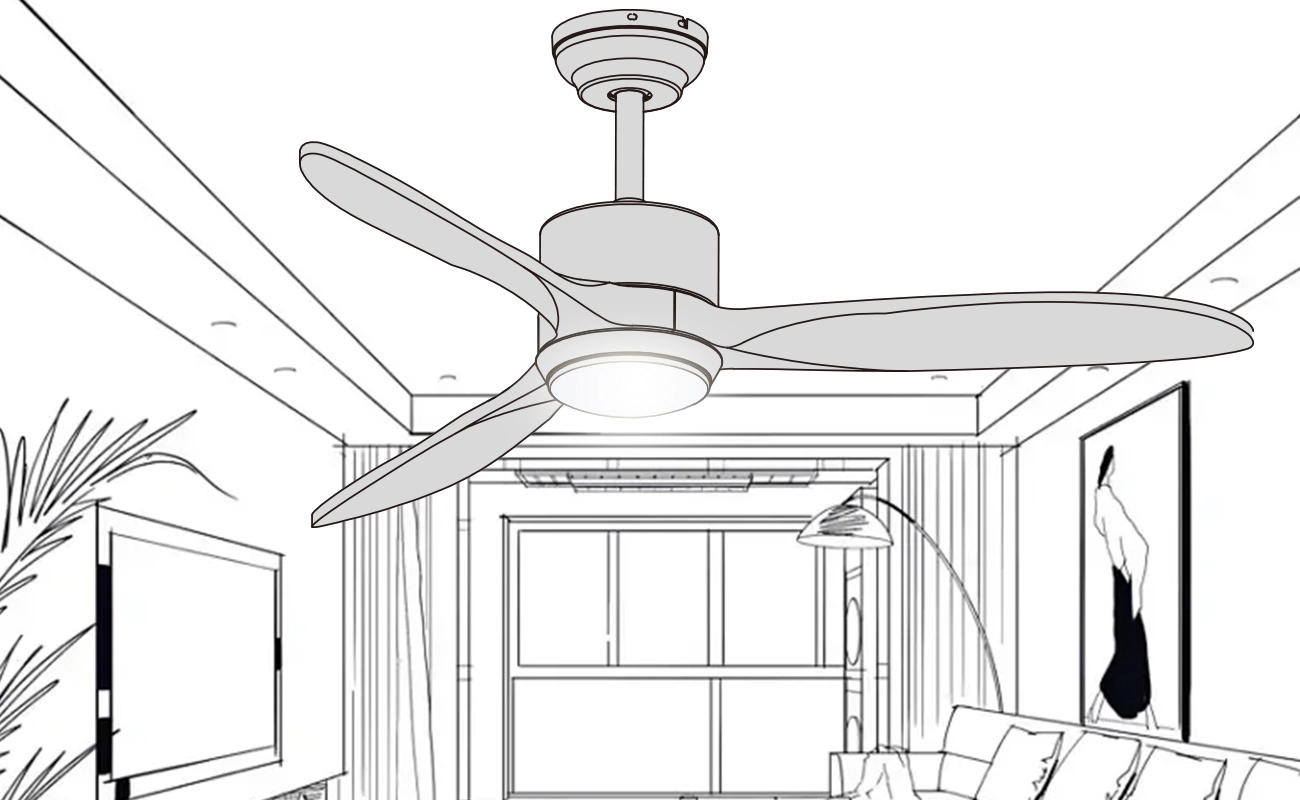 Առաստաղի օդափոխիչներ լույսերով – Kosoom FAN301-52 դյույմ առաստաղի օդափոխիչ լույսով--05