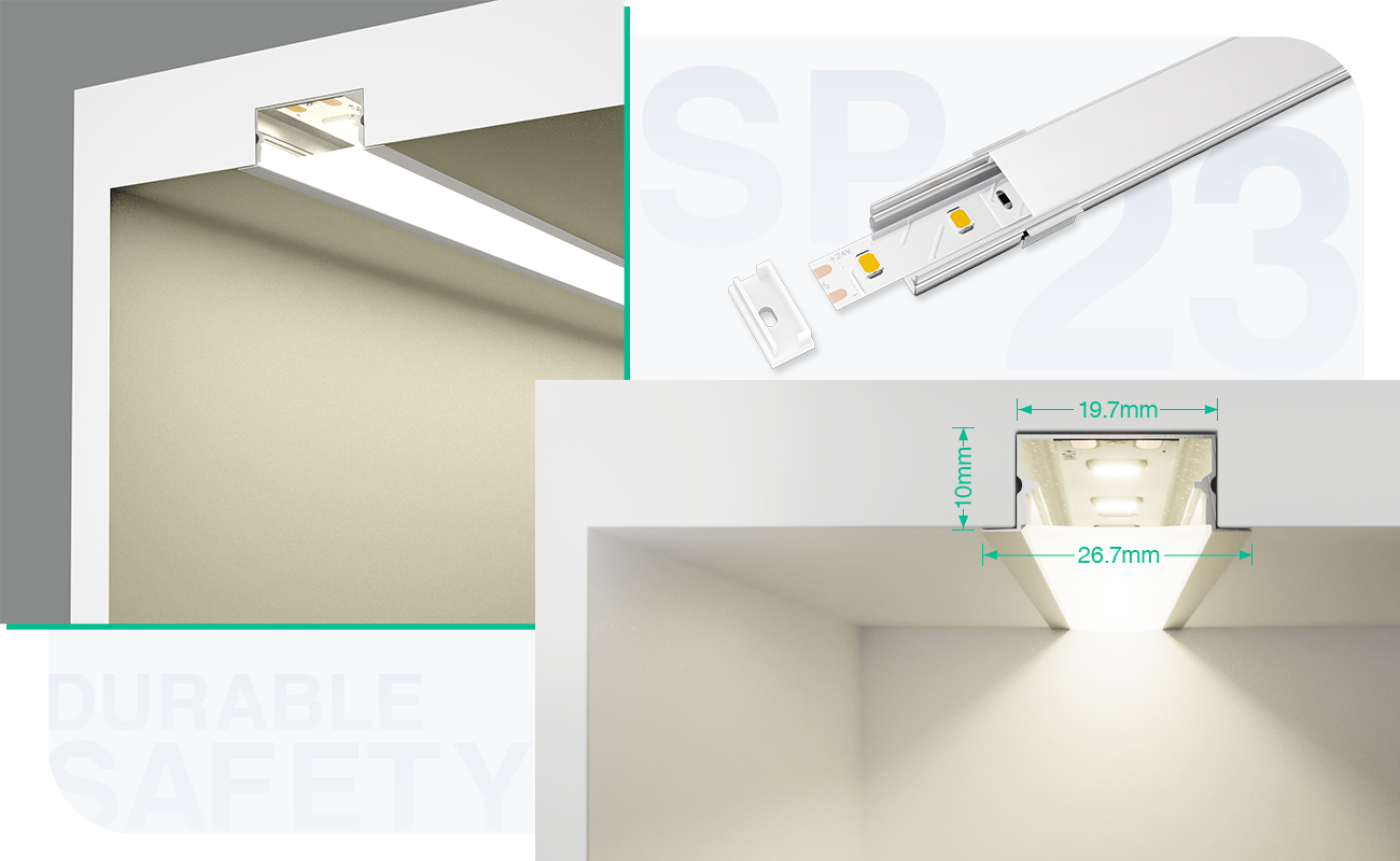 LED Aluminum Channel L2000×26.7×10mm - SP23-LED Profile--05