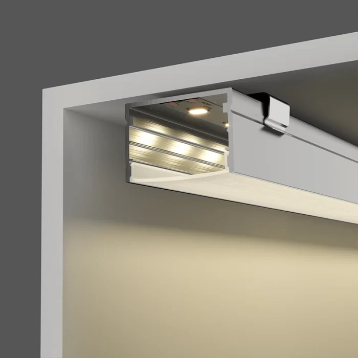 Canale LED in alluminio L2000×30×20mm - SP35-Canale LED da incasso senza bordi--06
