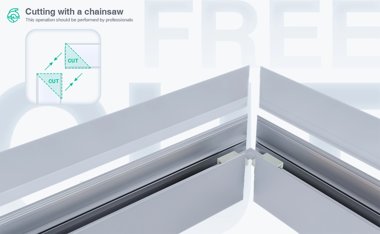 LED Aluminum Channel L2000×35×35mm - SP38-Ceiling LED channel--06