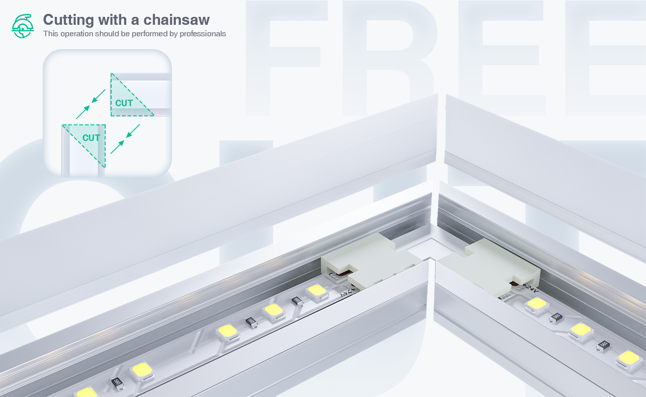 LED Aluminum Channel L2000×27.2×15mm - SP25-Recessed LED Channel--06