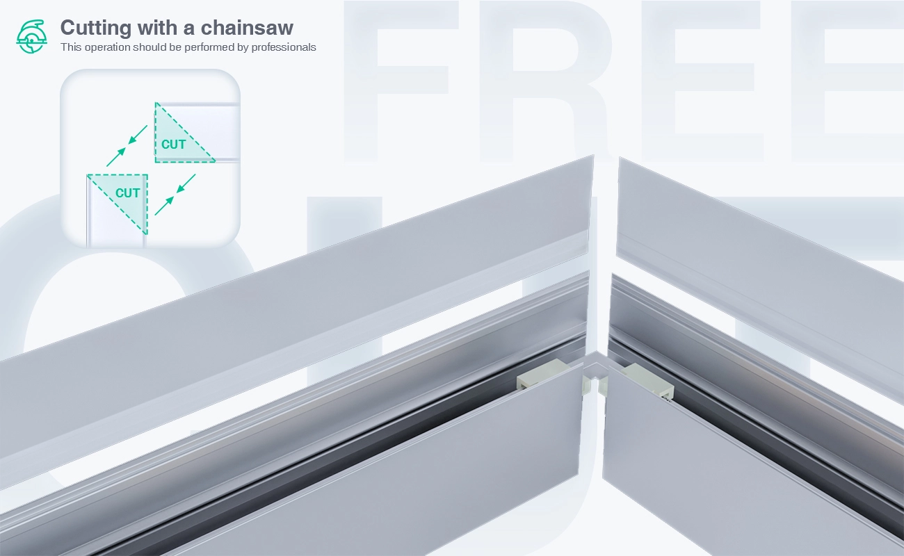 LED Aluminum Channel L2000×40×34.8mm - SP40-Borderless Recessed LED Channel--06 23