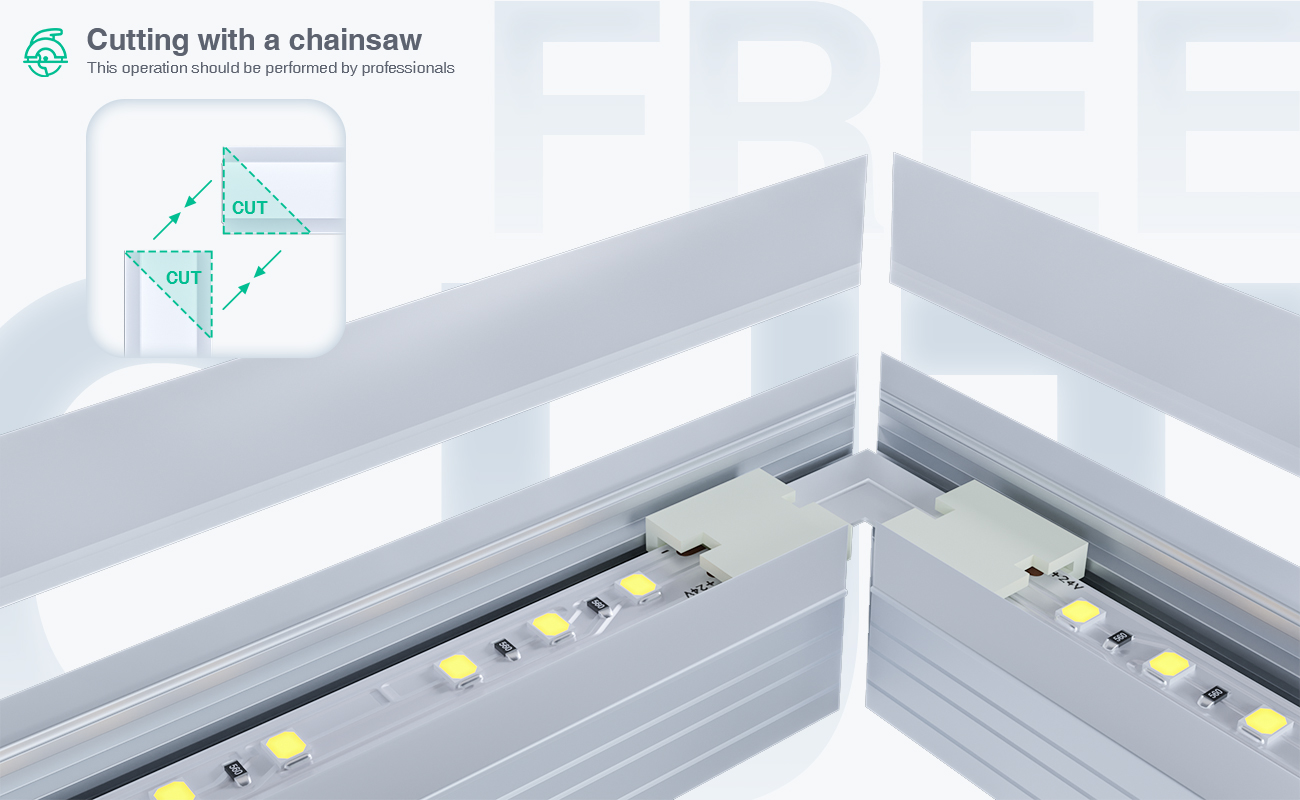 LED Aluminum Channel L2000×22×14.27mm - SP29-Ceiling LED channel--06