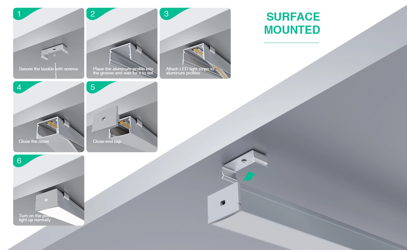 LED Aluminum Channel L2000×30×20mm - SP37-LED Profile--07