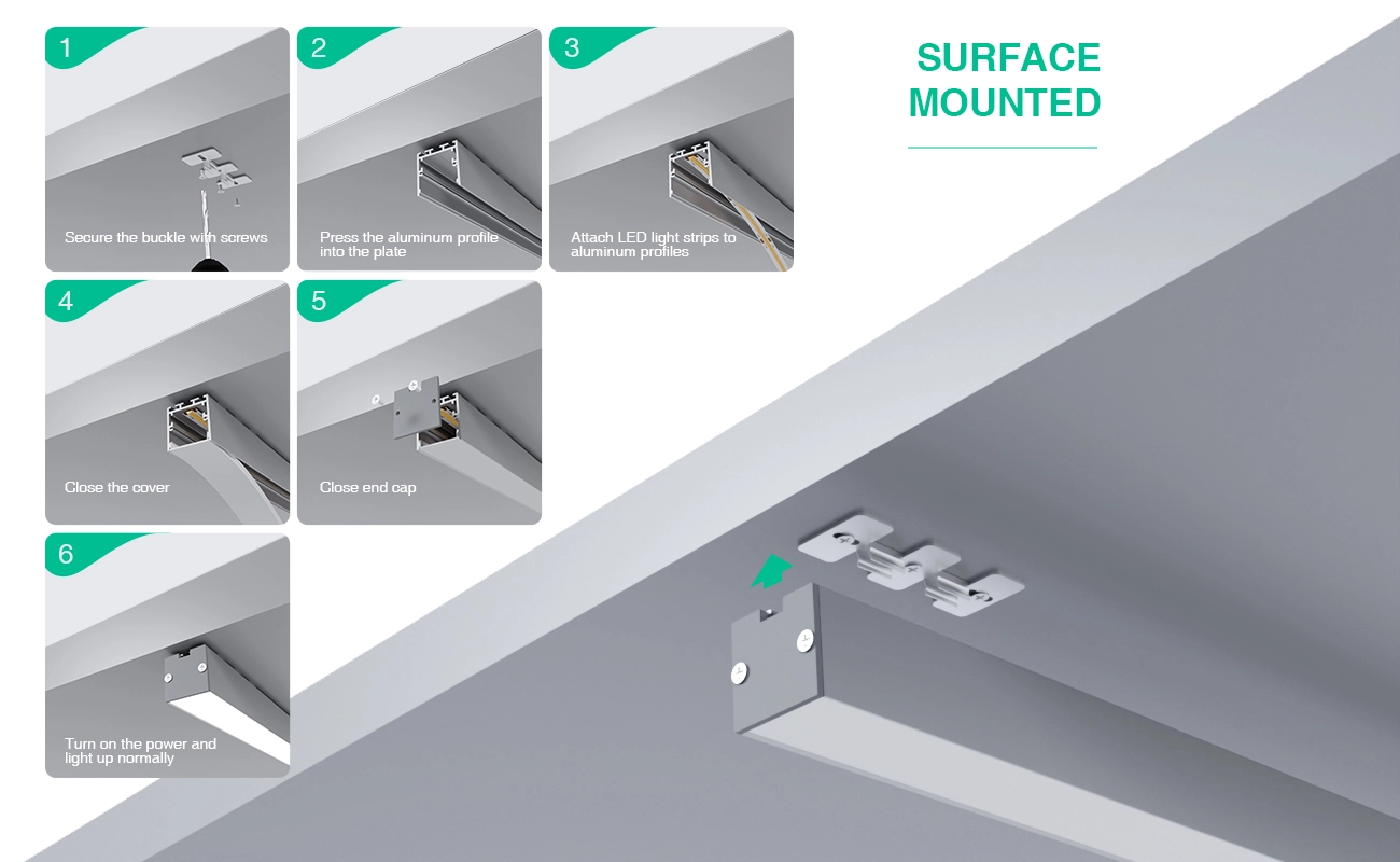 LED Aluminum Channel L2000×35×35mm - SP38-LED Profile--07