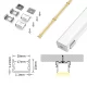 Sianal Alùmanum LED L2000 × 20 × 15mm - SP24-Surface Mount LED Channel --07