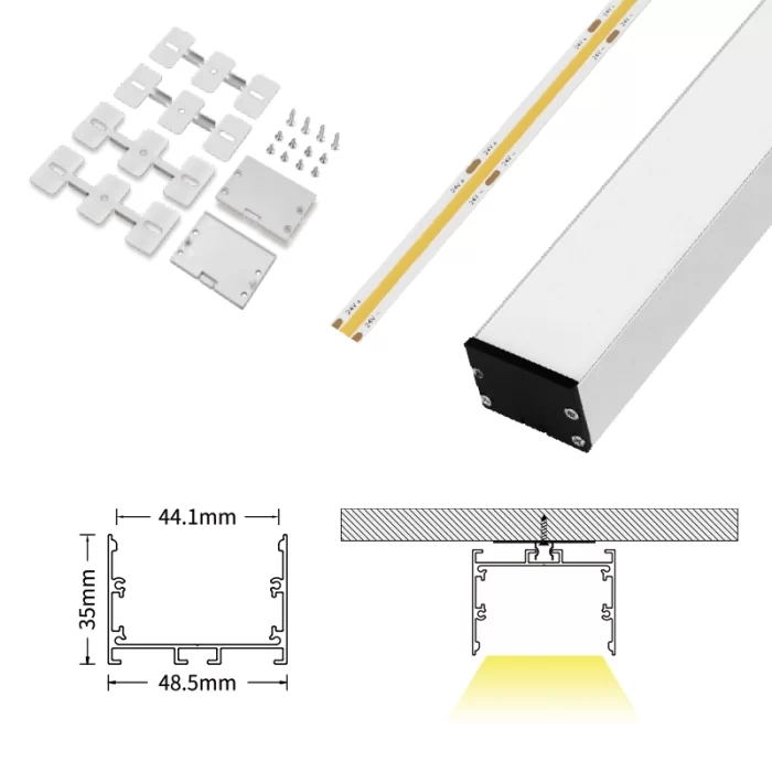 LED Aluminum Channel L2000×48.5×35mm - SP42-Recessed LED Channel--07