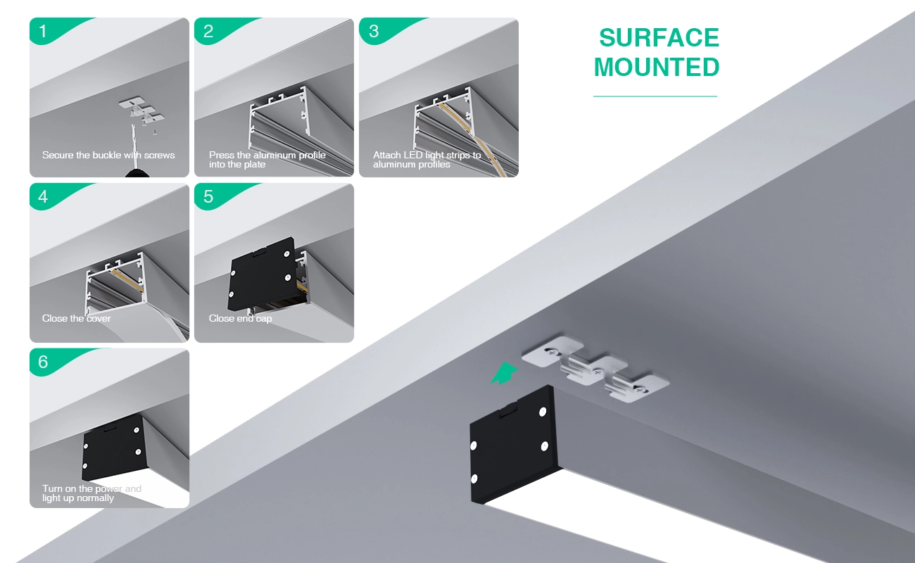 LED Aluminum Channel L2000×48.5×35mm - SP42-Ceiling LED channel--07