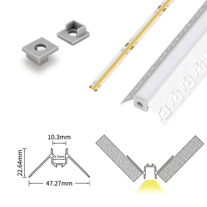 ملف تعريف LED L2000 × 47.3 × 22.6 مم - SP48-ملف تعريف LED - 07