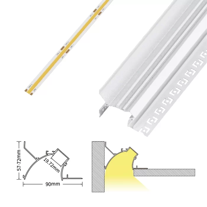 Cainéal LED L2000×90×57.7mm - Próifíl SP55-LED--07