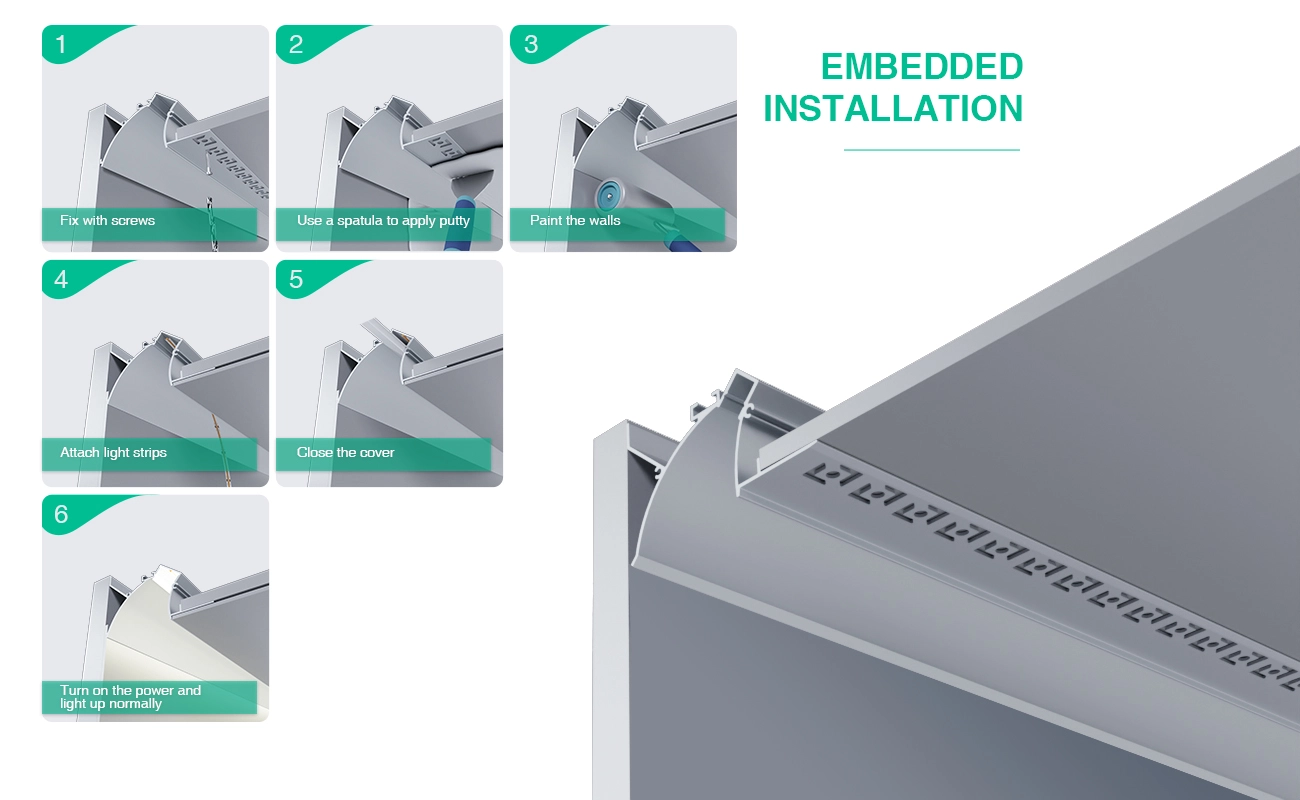 LED چینل L2000×90×57.7mm - SP55-LED پروفایل--07