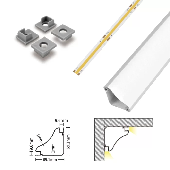 LED Channel L2000×69.1×69.1mm - SP56-Surface Mount LED Channel--07