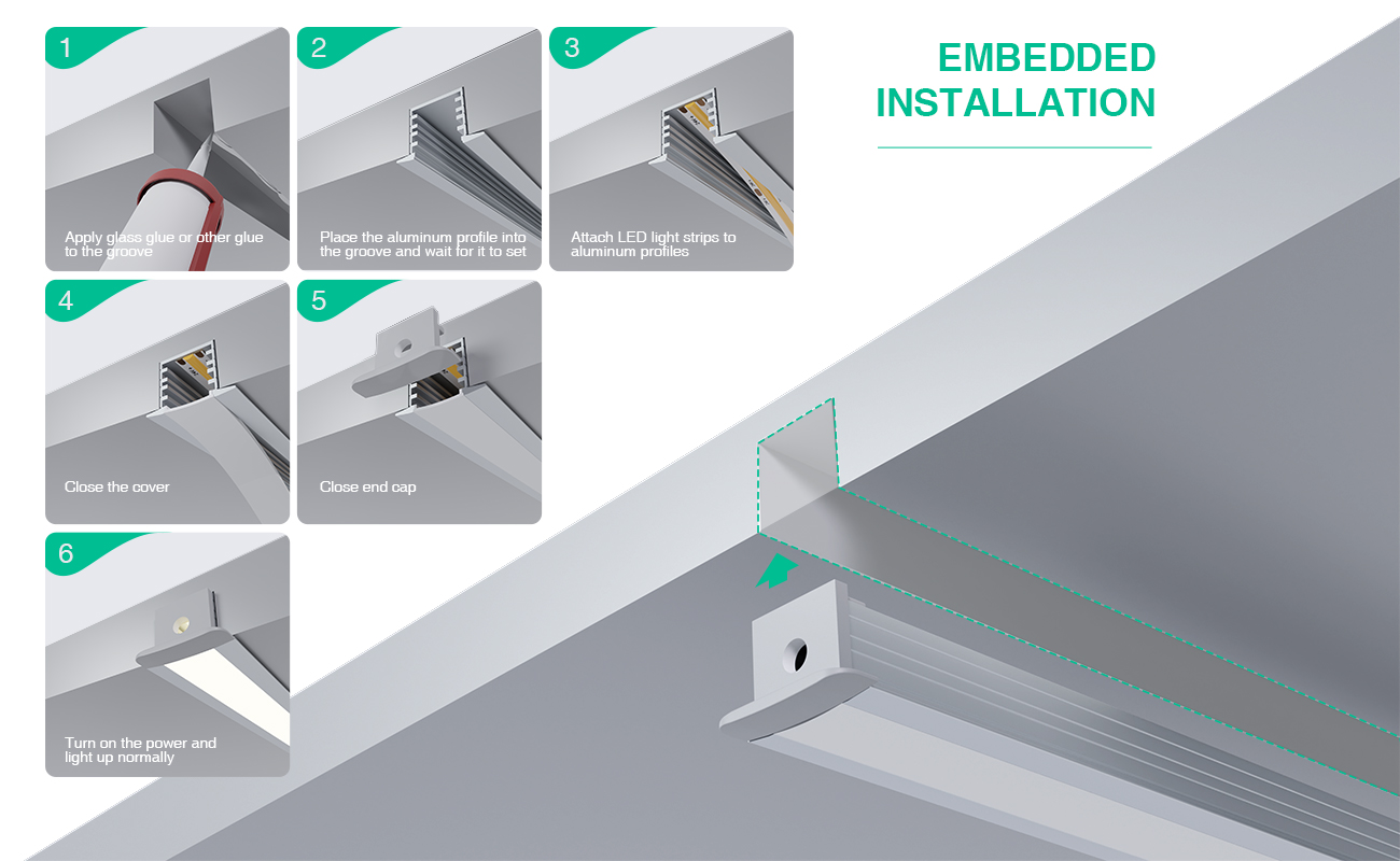 LED Aluminum Channel L2000×22×14.27mm - SP29-LED Profile--07