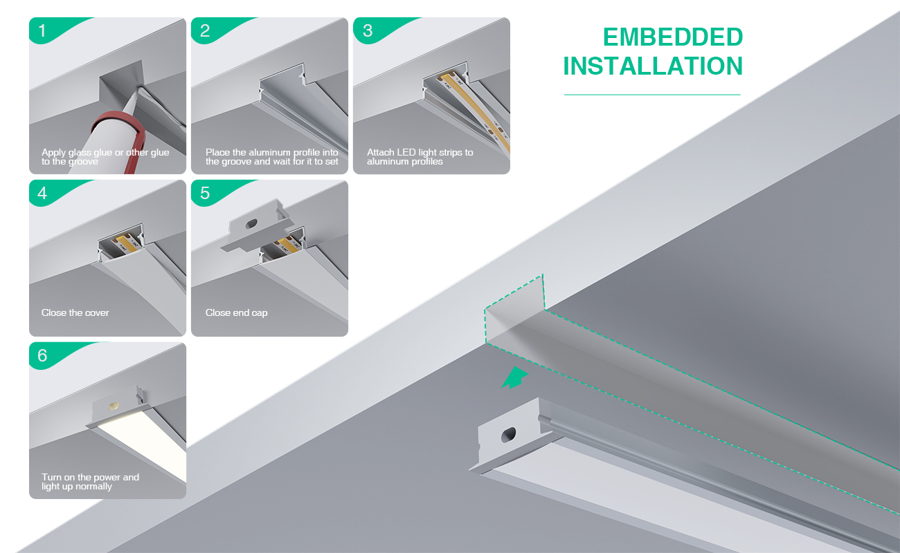 LED Aluminum Channel L2000×26.7×10mm - SP23-LED Profile--07