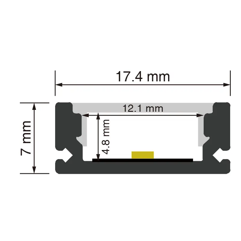 LED-Kanal L2000×17.4×7mm – SP26 – LED-Einbaukanal – SP26