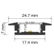 Bayanan Bayani na LED L2000×24.7×7mm - SP27-Recessed LED Channel-SP27