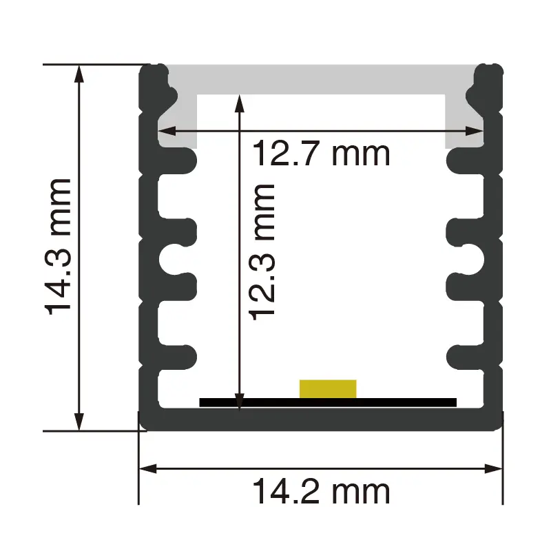 LED Profile L2000×14.2×14.3mm - SP28-Ceiling LED channel--SP28