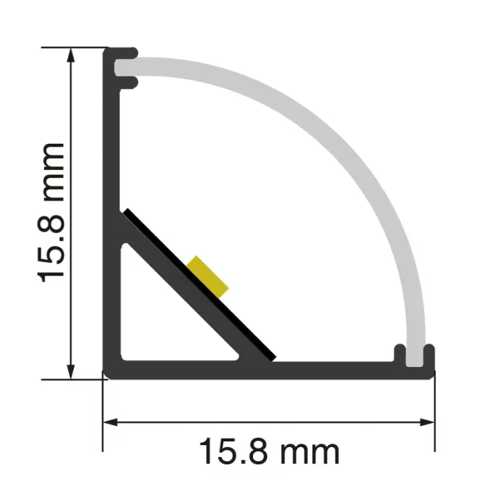 LED-profil L2000×15.8×15.8mm – SP30-LED profil – SP30