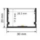 Sianal alùmanum LED L2000 × 30 × 20mm - SP35-Sianal LED cùlaichte gun chrìoch -- SP35